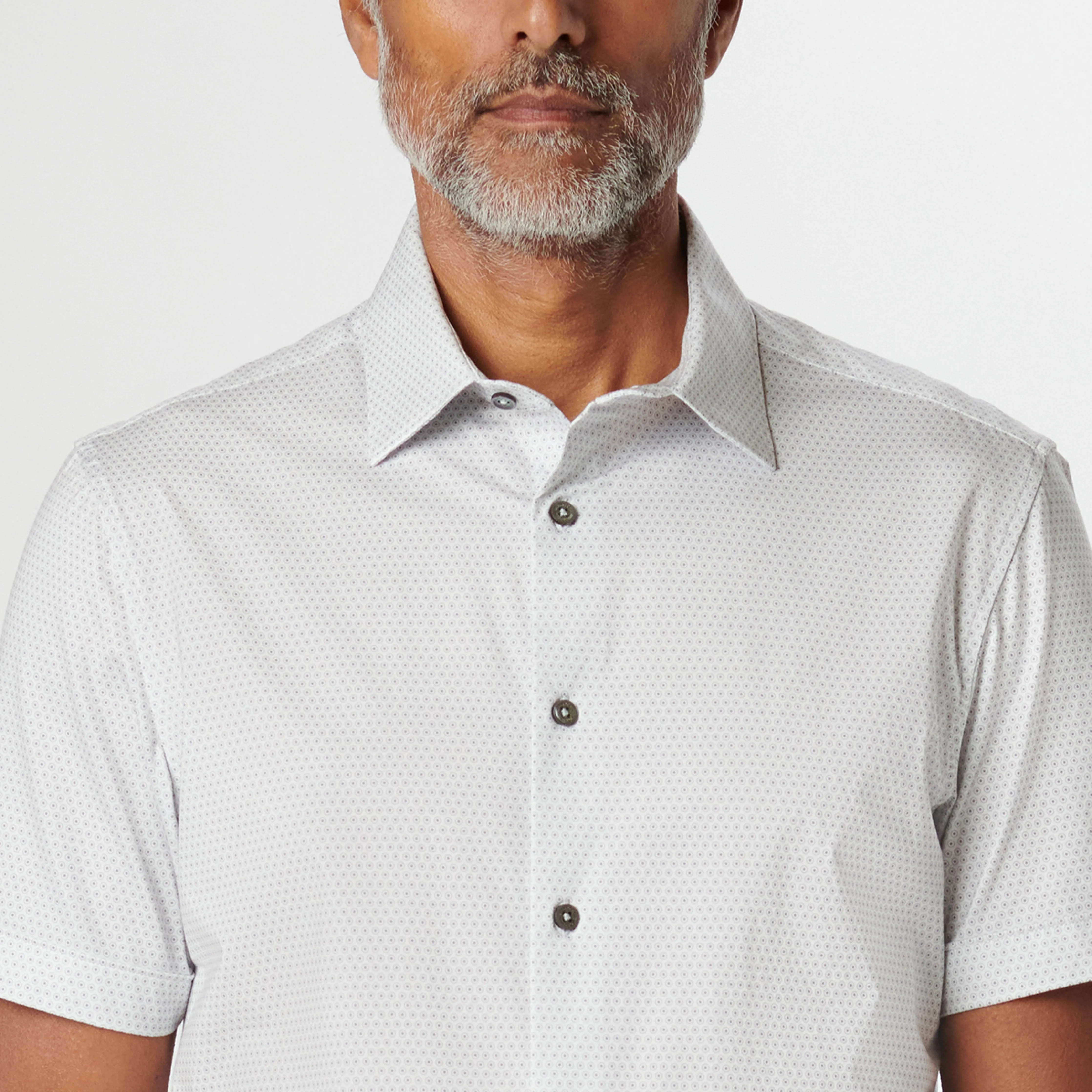 Miles Geometric OoohCotton Short Sleeve Shirt