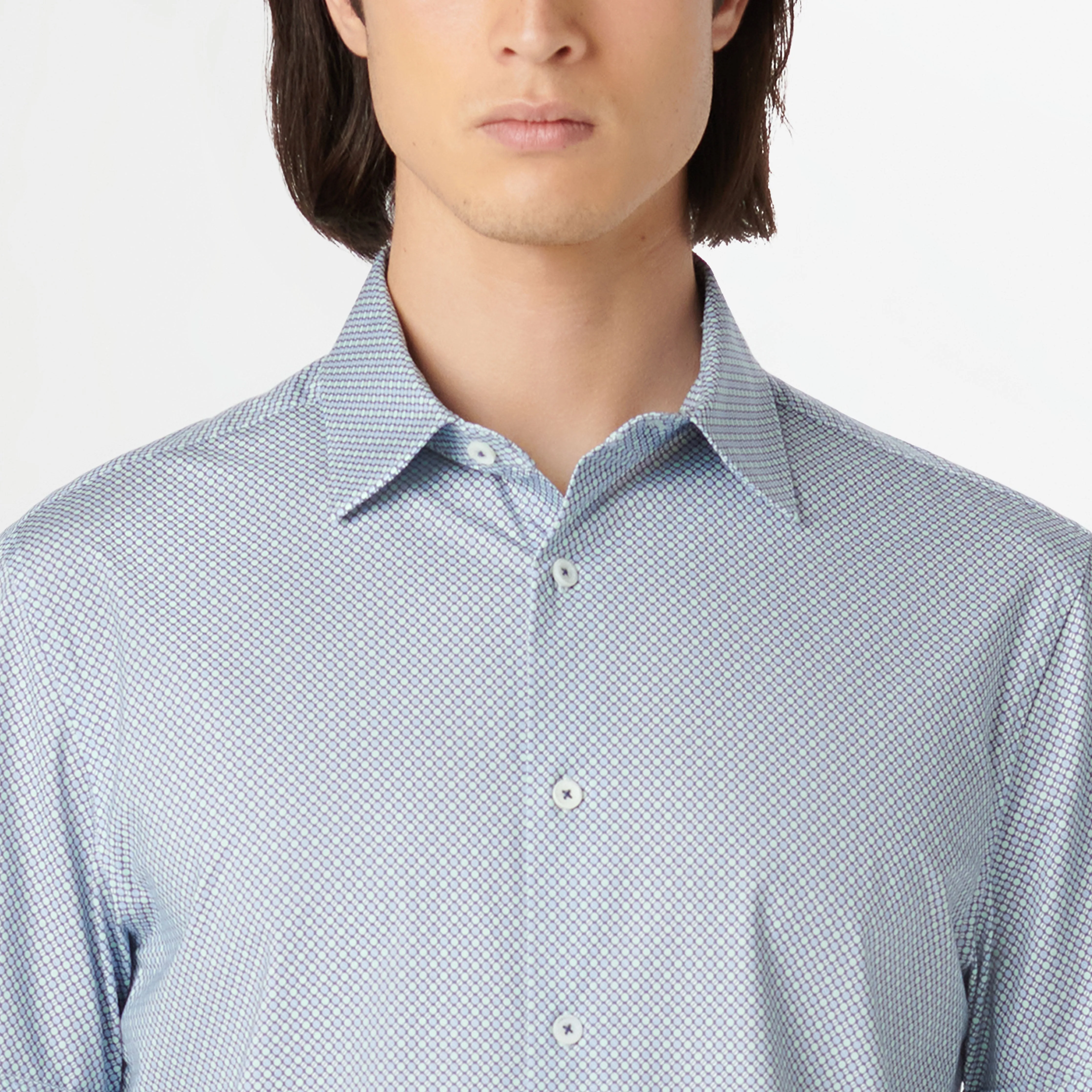 Miles Geometric OoohCotton Short Sleeve Shirt