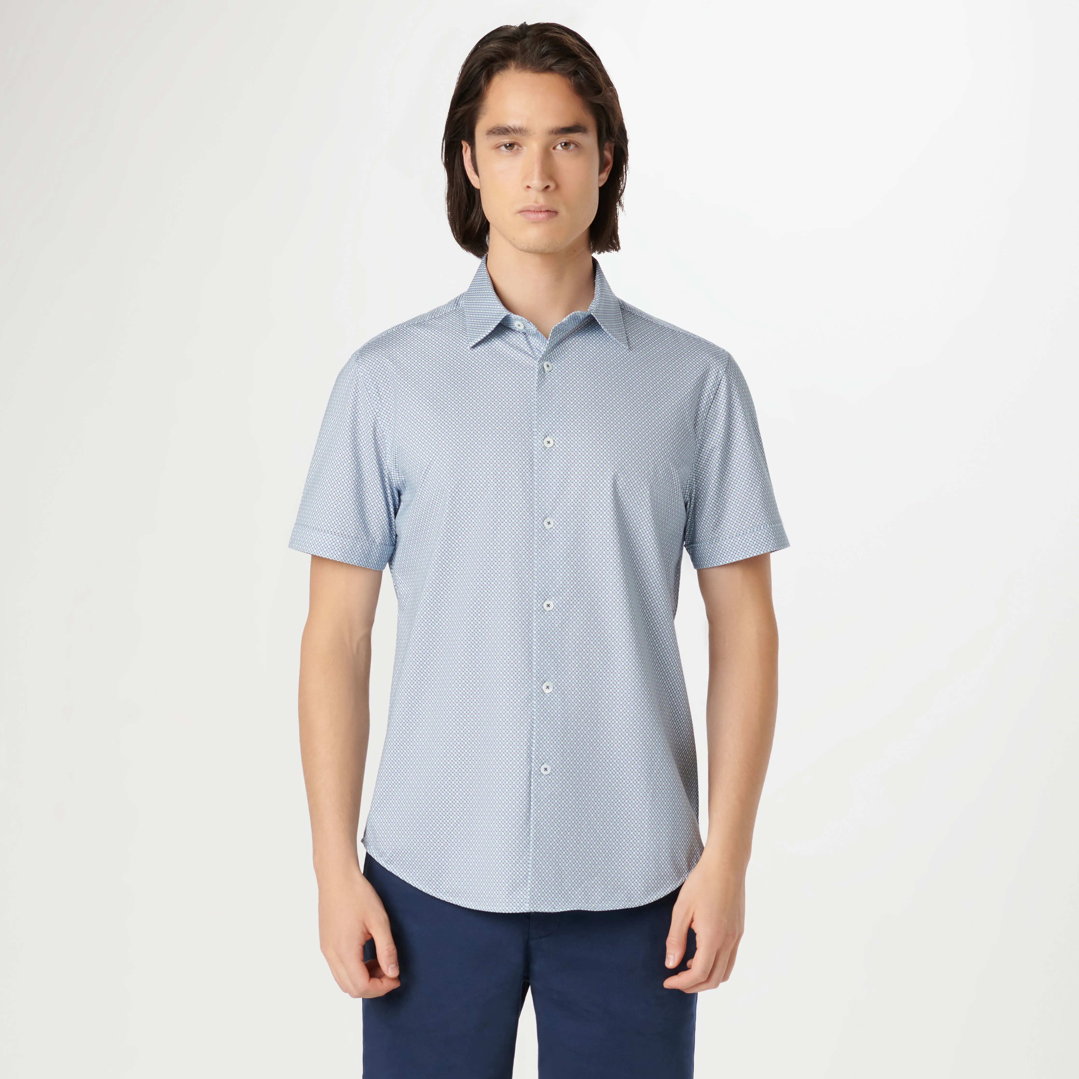 Miles Geometric OoohCotton Short Sleeve Shirt