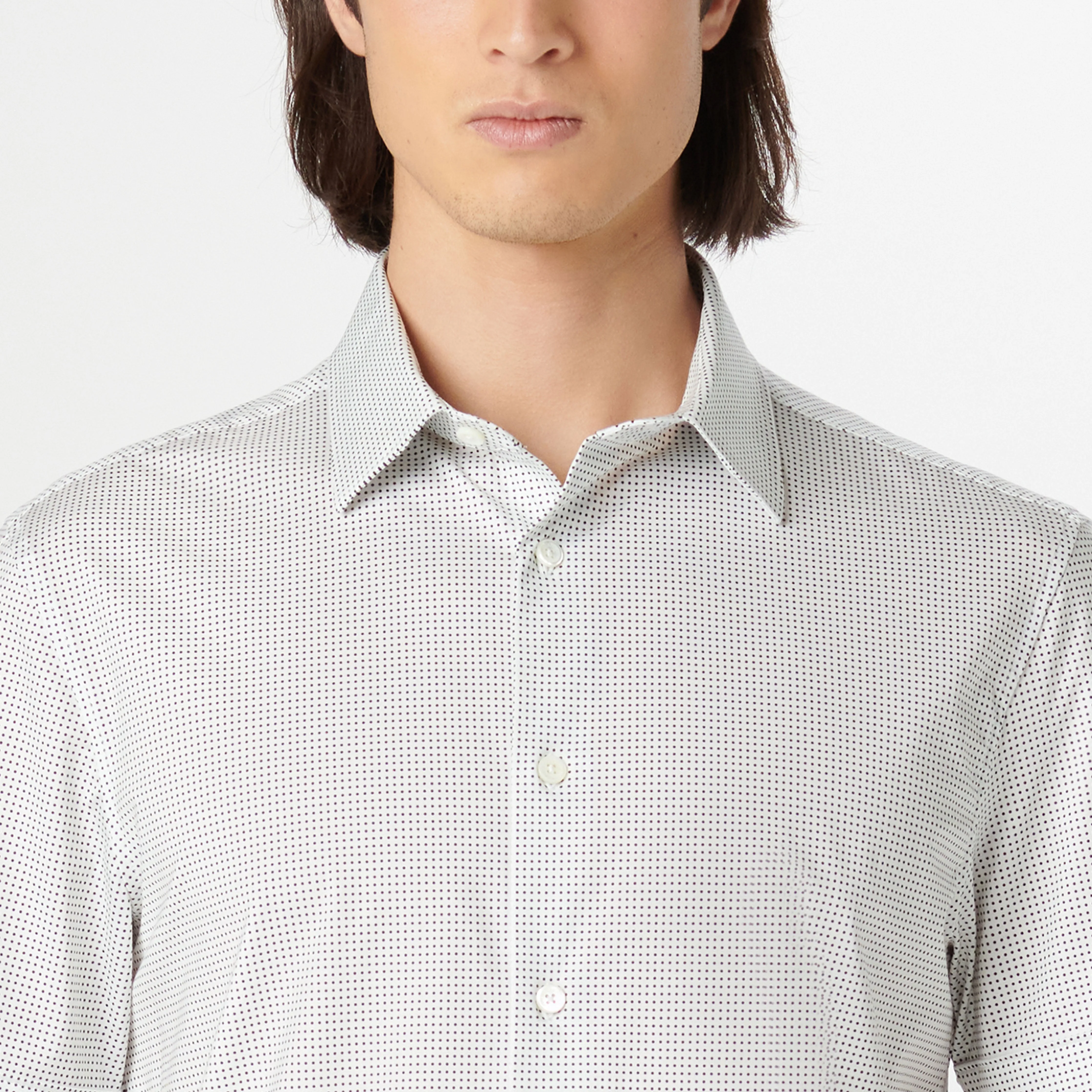 Miles Pin Dot OoohCotton Short Sleeve Shirt