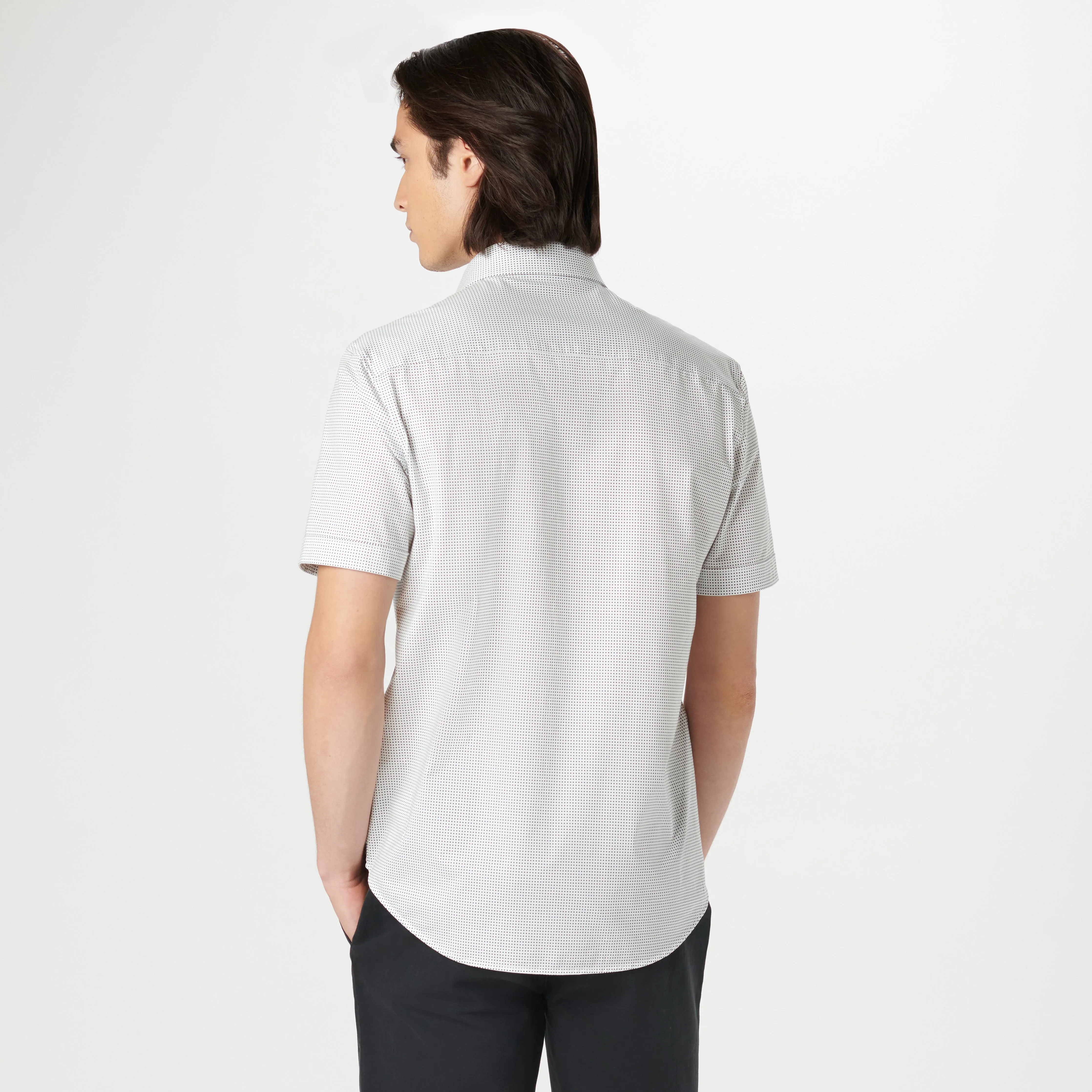 Miles Pin Dot OoohCotton Short Sleeve Shirt