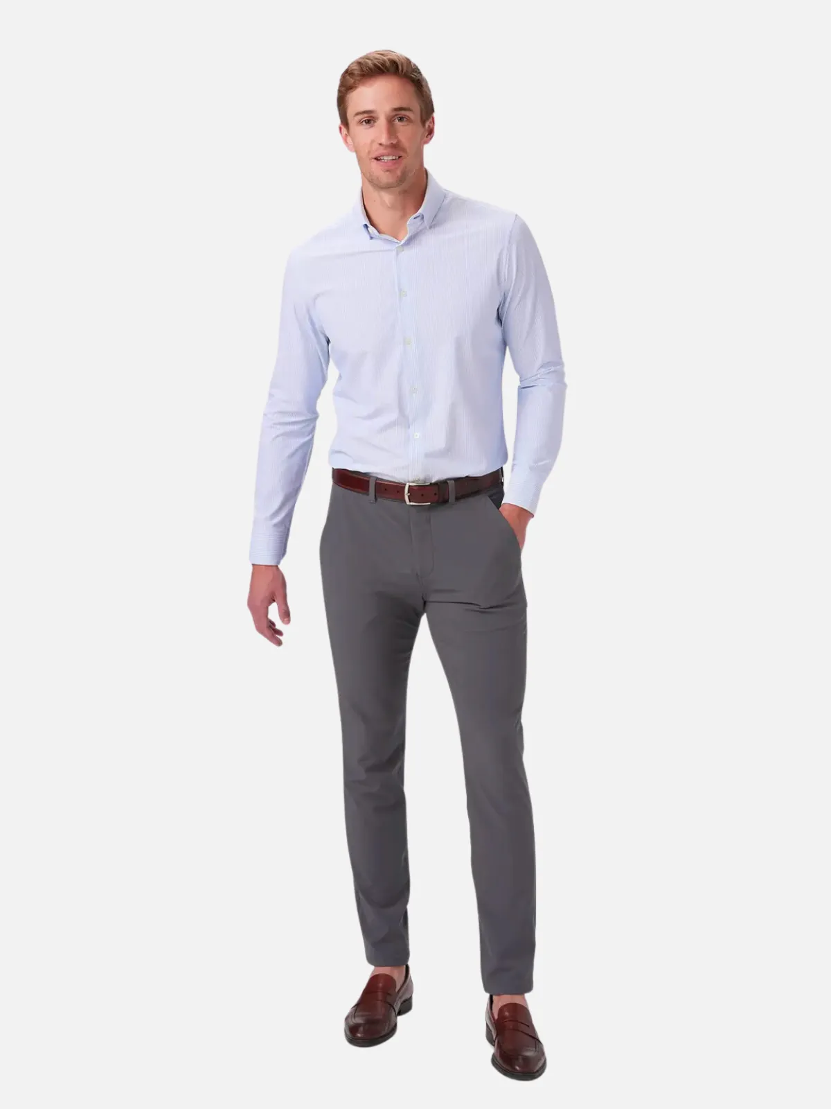 Mizzen   Main Leeward Dress Shirt - Bel Air Banker Stripe