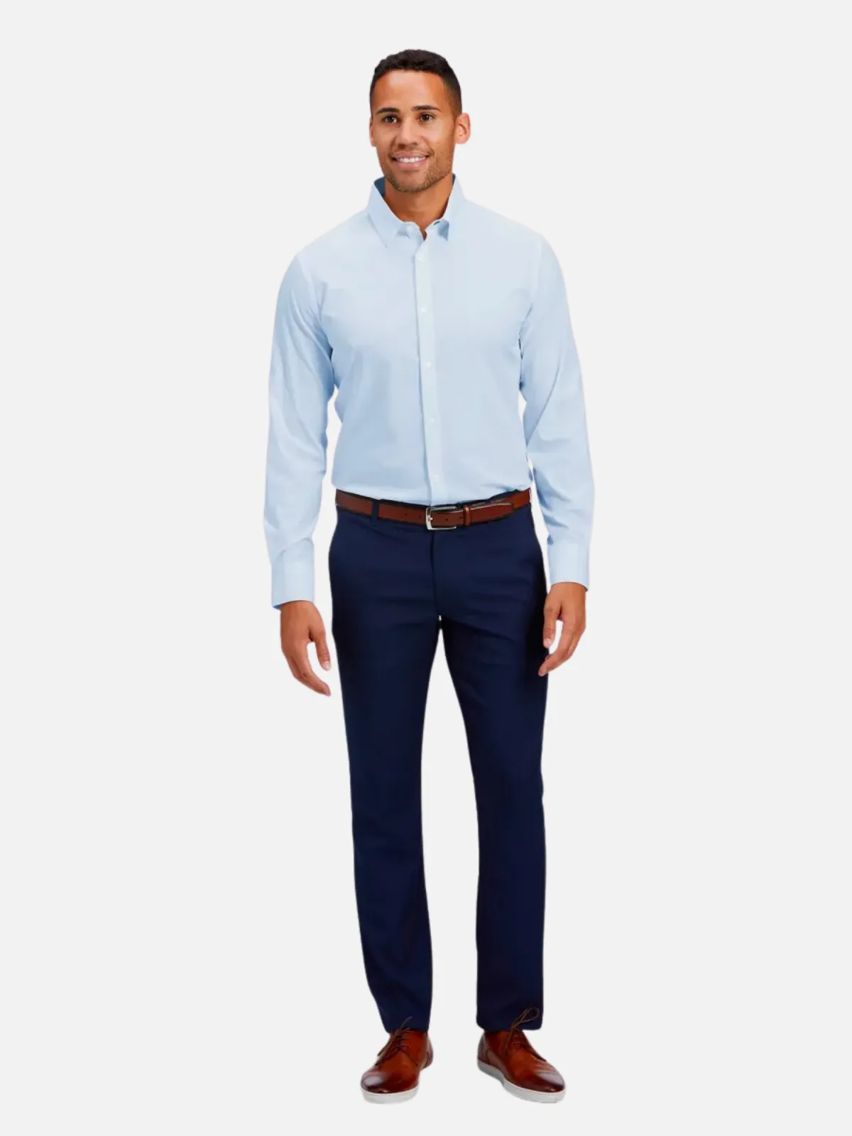 Mizzen   Main Leeward Dress Shirt - Light Blue Solid