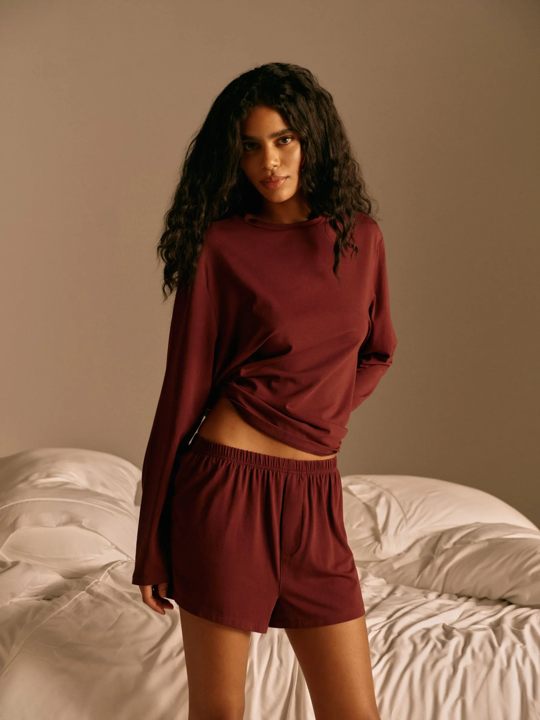 Modal Boxer Short - Burgundy