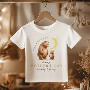 Mother's Day Bear Personalised Toddler & Kids T Shirt