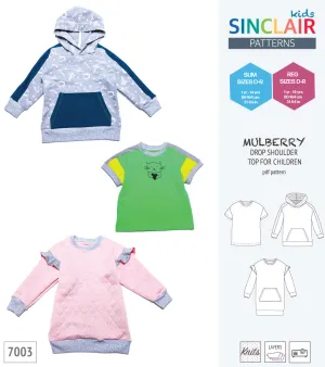 Mulberry drop shoulder knit top for children (PDF)
