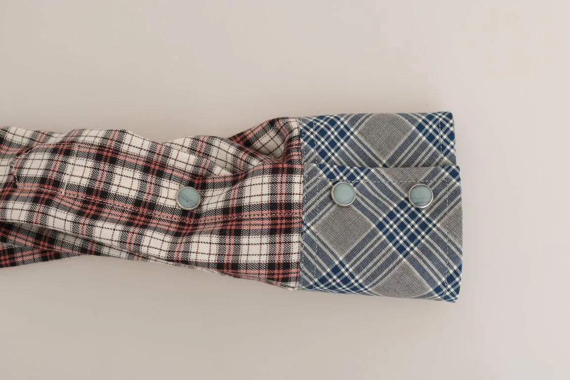 Multicolor Check Cotton Slim Fit Shirt