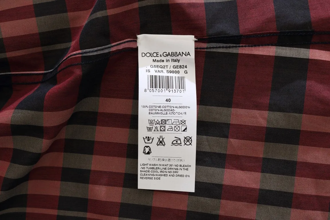 Multicolor Check Cotton Slim Fit Shirt