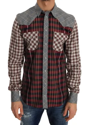 Multicolor Check Cotton Slim Fit Shirt