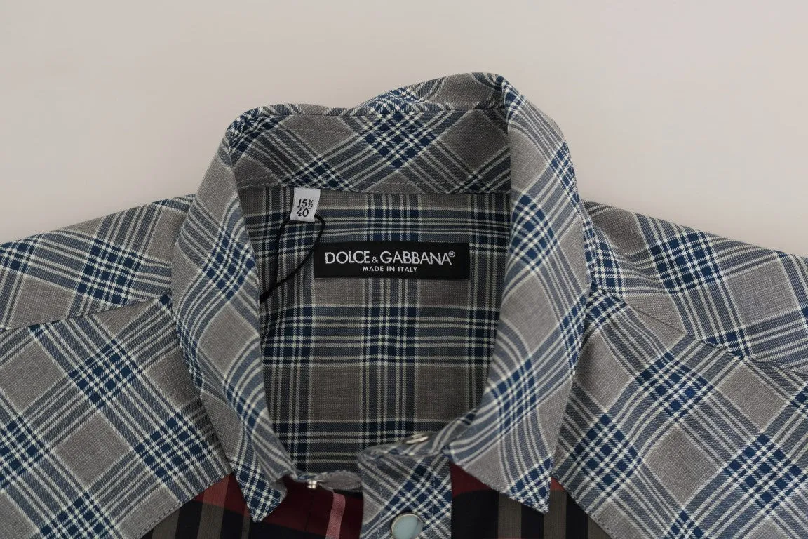 Multicolor Check Cotton Slim Fit Shirt