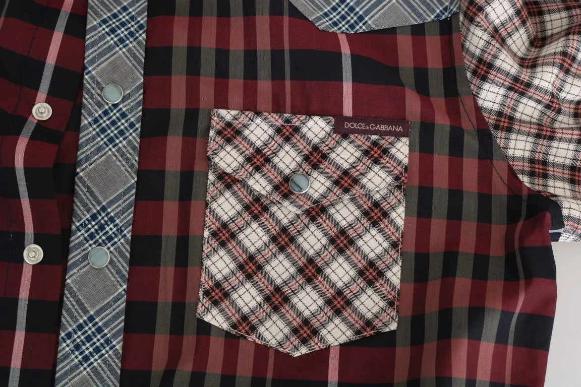 Multicolor Check Cotton Slim Fit Shirt