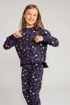 Navy Star All Over Pyjama Set