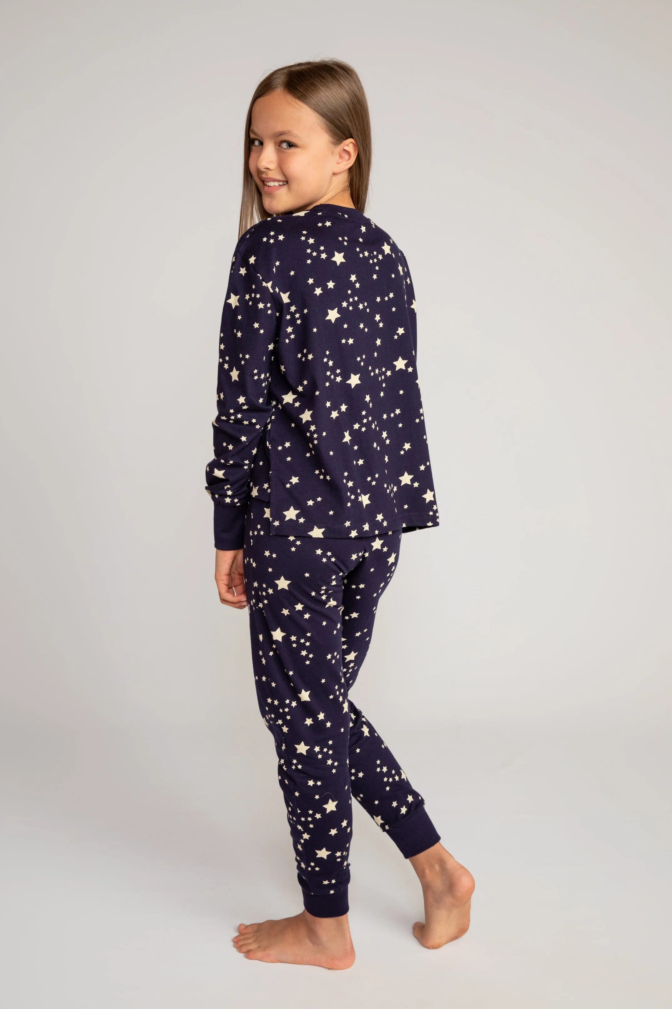 Navy Star All Over Pyjama Set