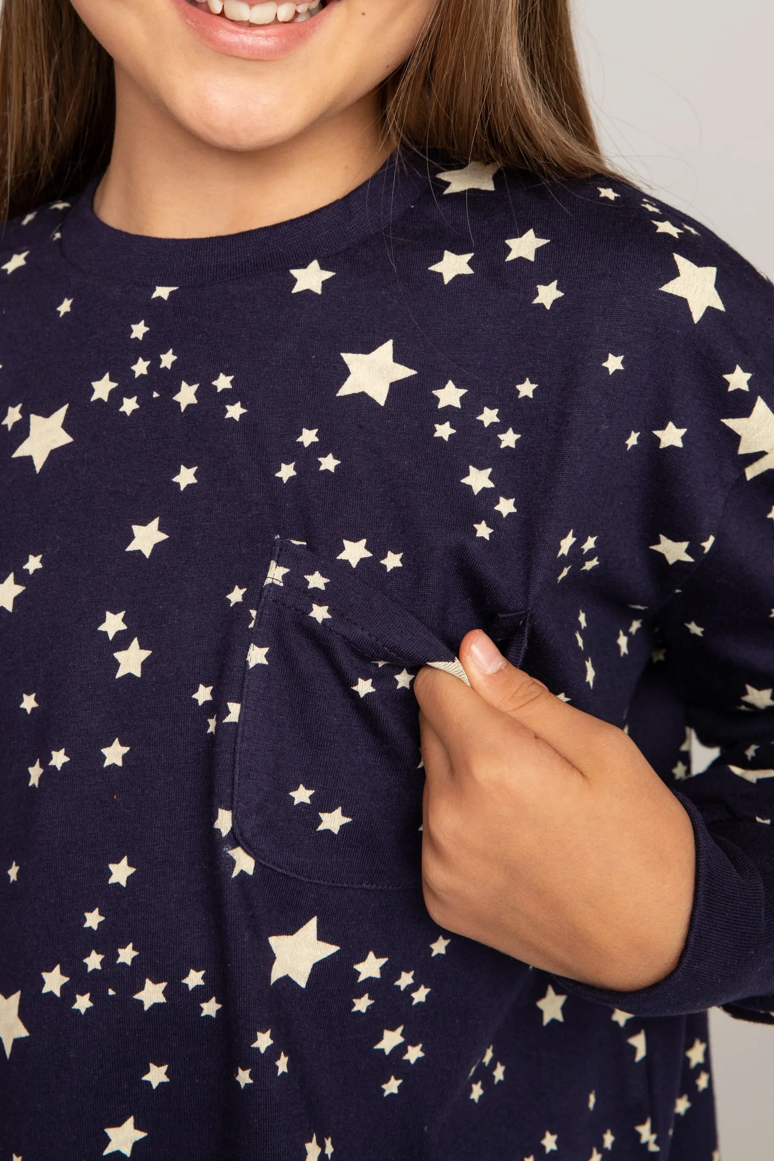 Navy Star All Over Pyjama Set