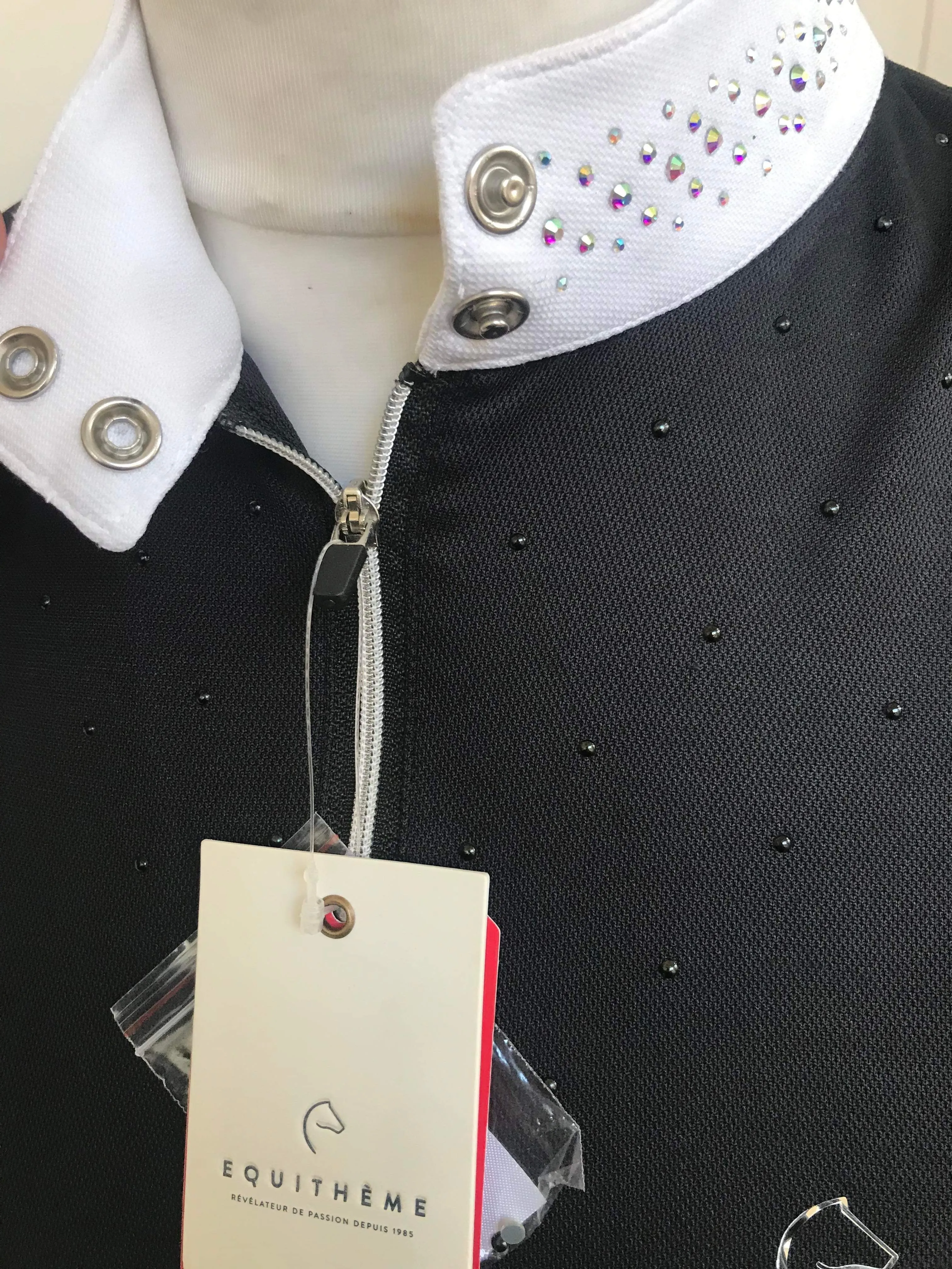 New black equitheme shirts with full bling chest FREE POSTAGE*