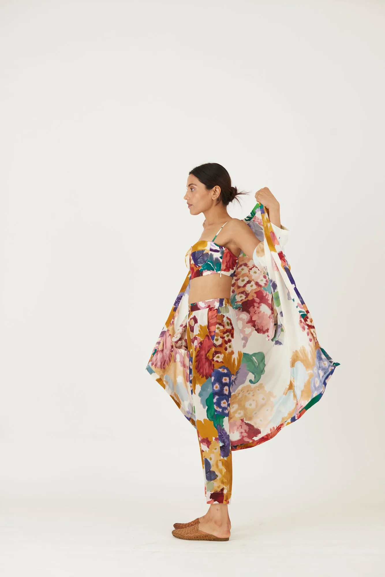 New Season Fall 24/Summer 25-Coord Set-Crepe-Farah White-YAMLS12-Fashion Edit Yam