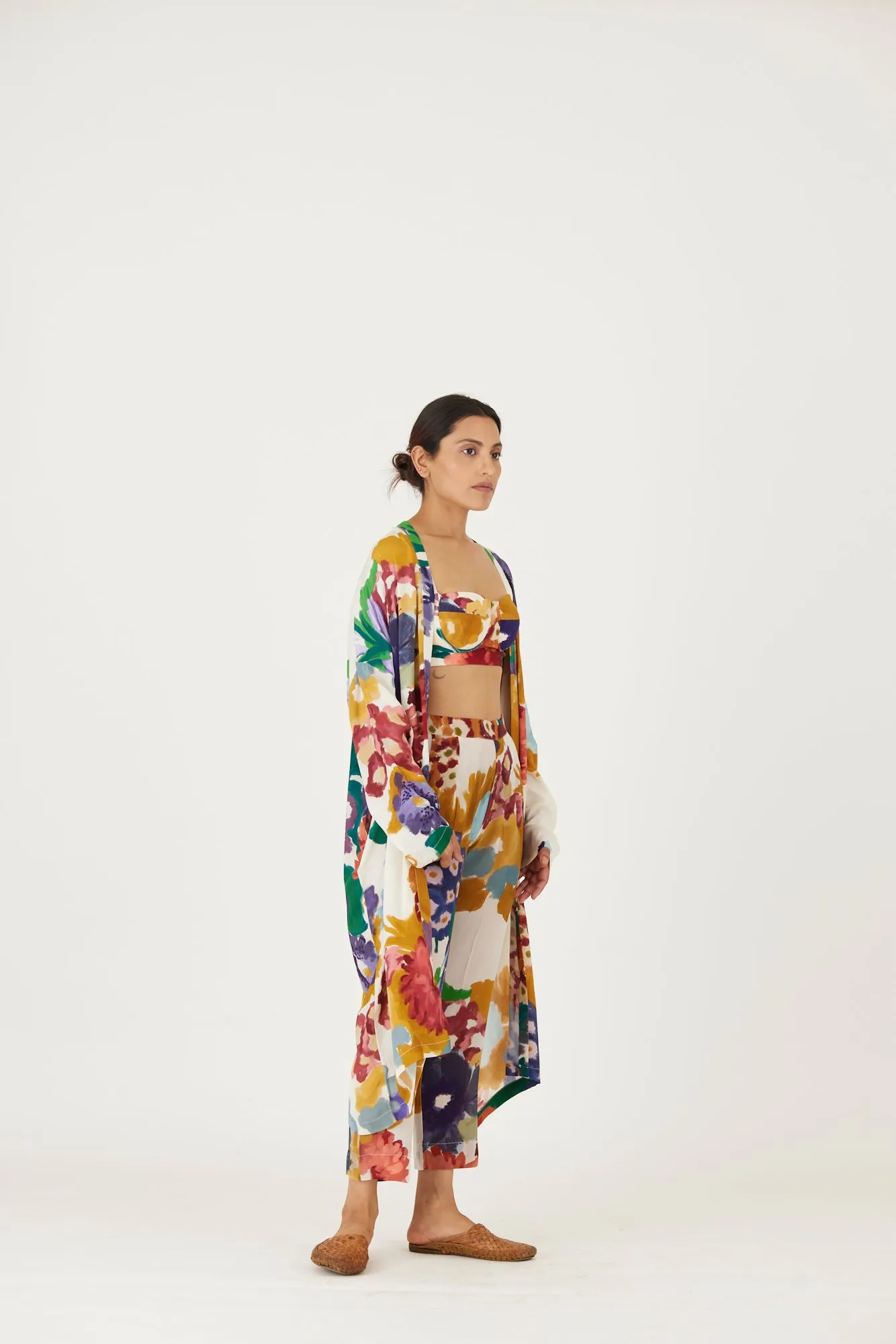 New Season Fall 24/Summer 25-Coord Set-Crepe-Farah White-YAMLS12-Fashion Edit Yam