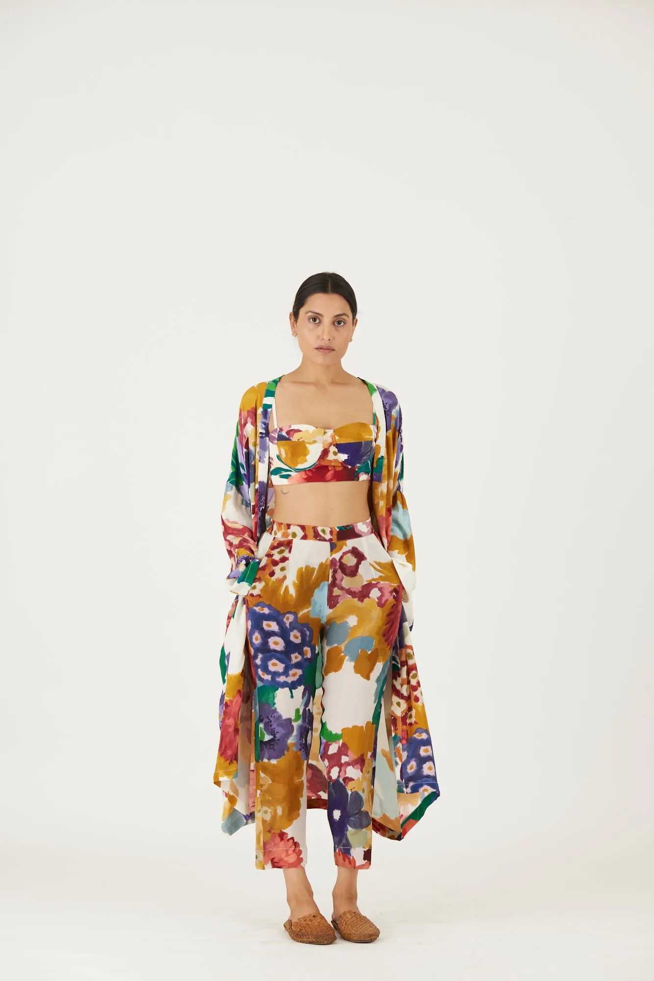 New Season Fall 24/Summer 25-Coord Set-Crepe-Farah White-YAMLS12-Fashion Edit Yam