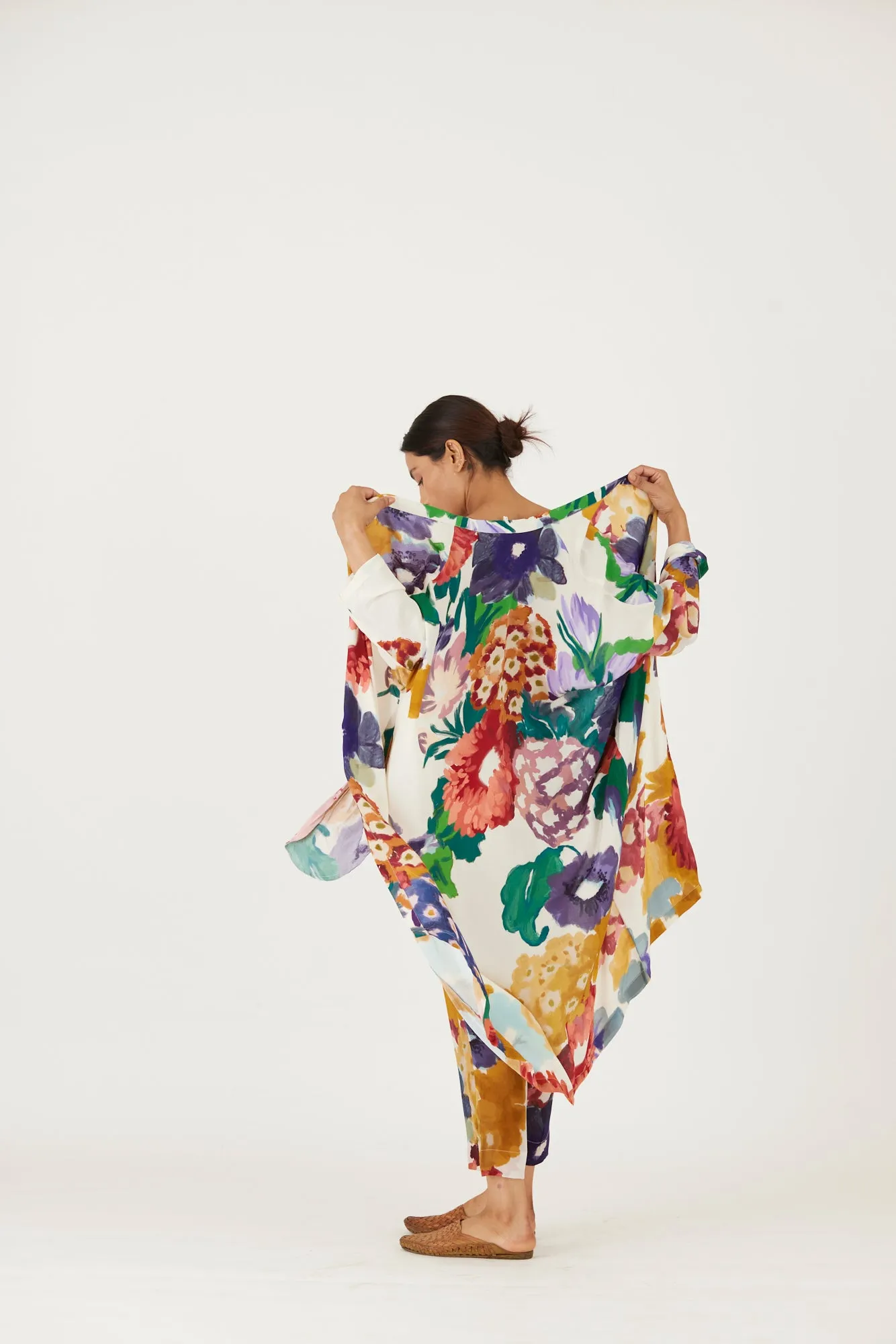 New Season Fall 24/Summer 25-Coord Set-Crepe-Farah White-YAMLS12-Fashion Edit Yam
