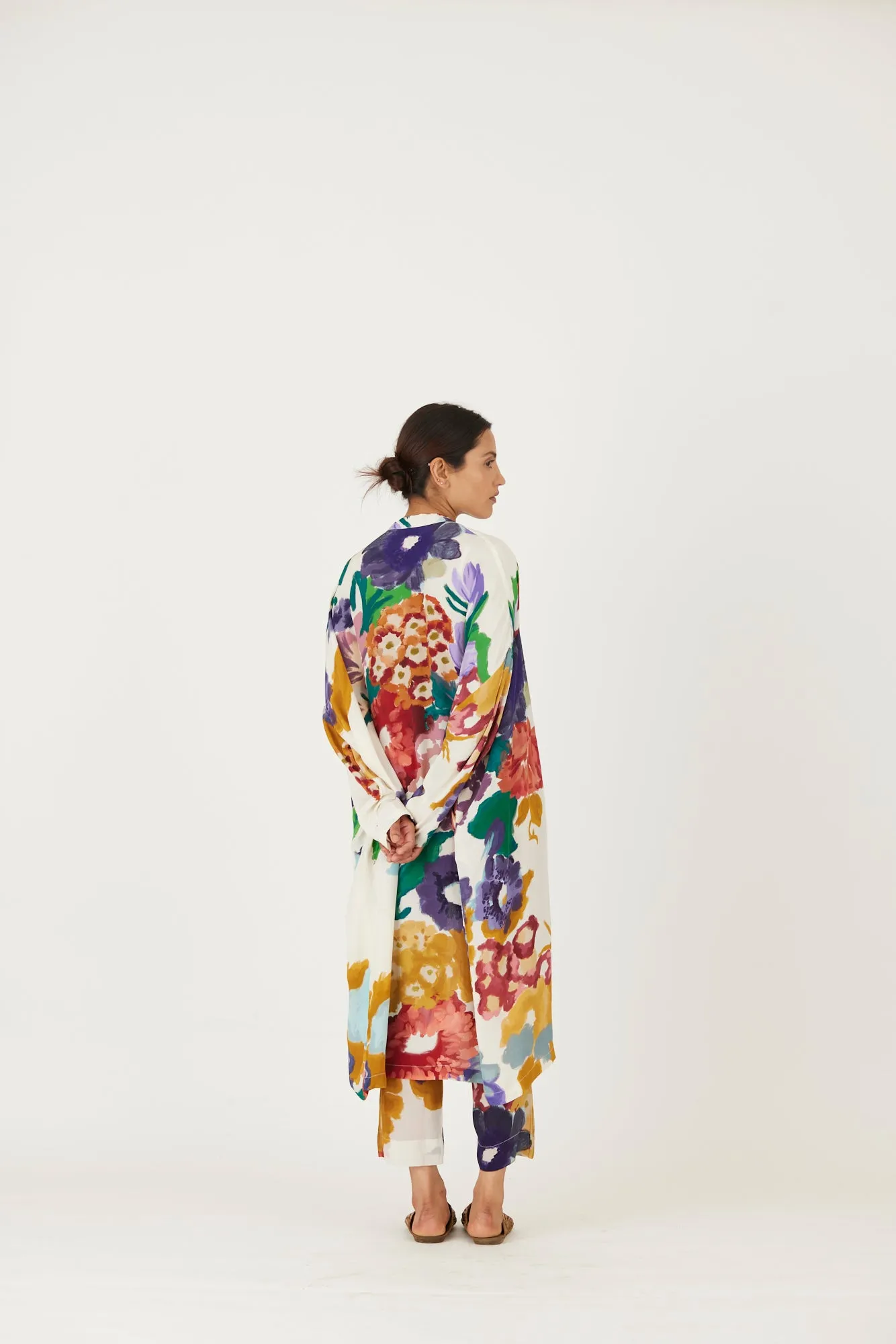 New Season Fall 24/Summer 25-Coord Set-Crepe-Farah White-YAMLS12-Fashion Edit Yam