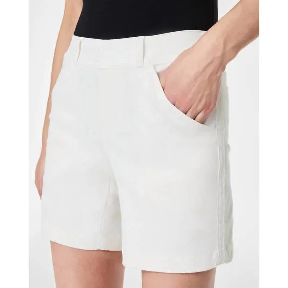 NEW SPANX stretch twill shorts in white