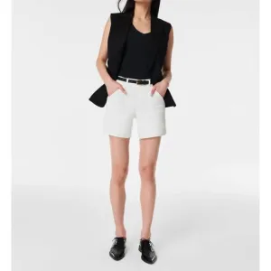 NEW SPANX stretch twill shorts in white