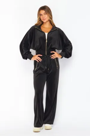 Noir Luxe Velour Lounge Pants