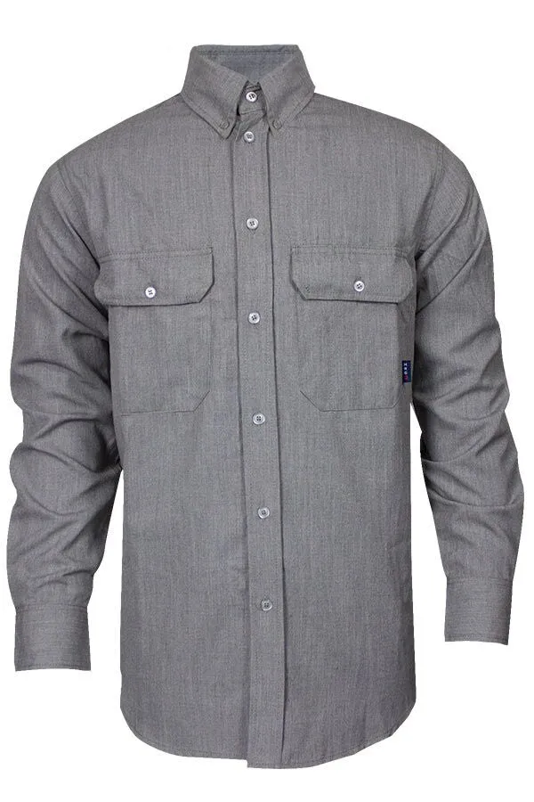 NSA 6 oz. CARBONCOMFORT™ FR Work Shirt Grey - 9.3 Cal (SHR-DWWS02-GE)