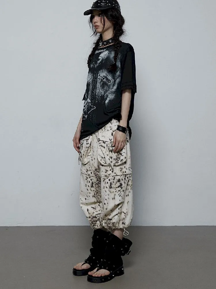 off-shoulder loose short-sleeved T-shirt