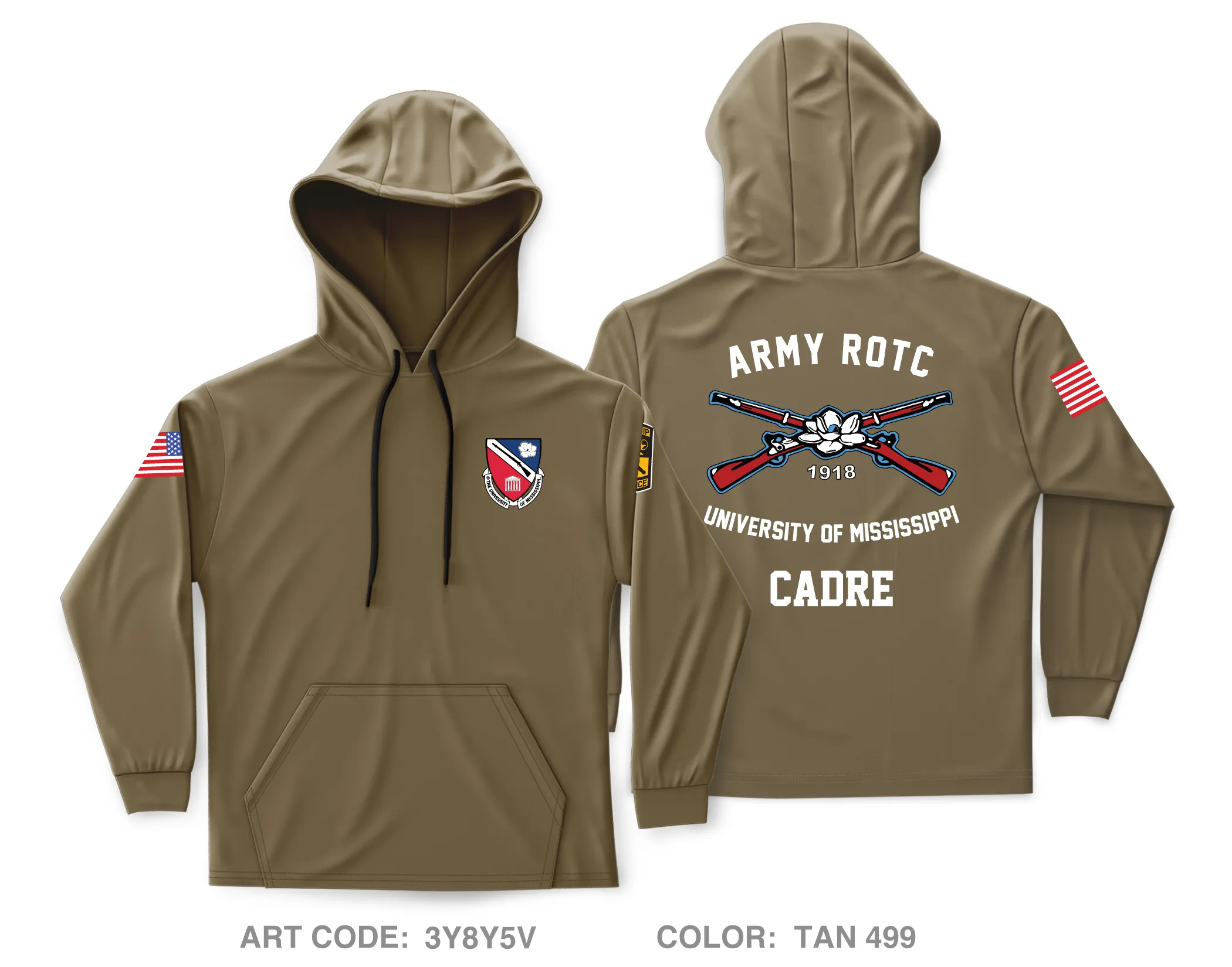 Ole Miss ROTC  Core Men's Hooded Performance Sweatshirt - 3Y8Y5V
