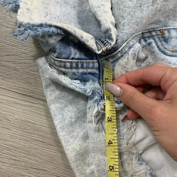 One Teaspoon Hawks Relaxed Fit High Rise Jean Shorts