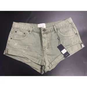 One Teaspoon NWT Bandit Low Rise Classic Shorts in Khaki Size 32 MSRP $110