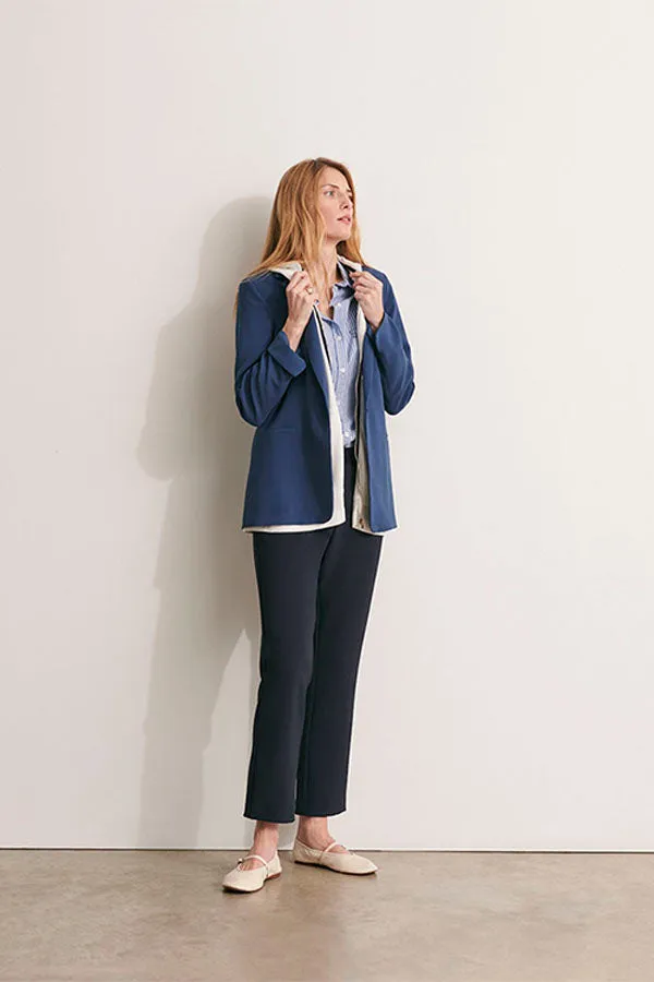 PACO11 NAVY STRAIGHT TROUSERS