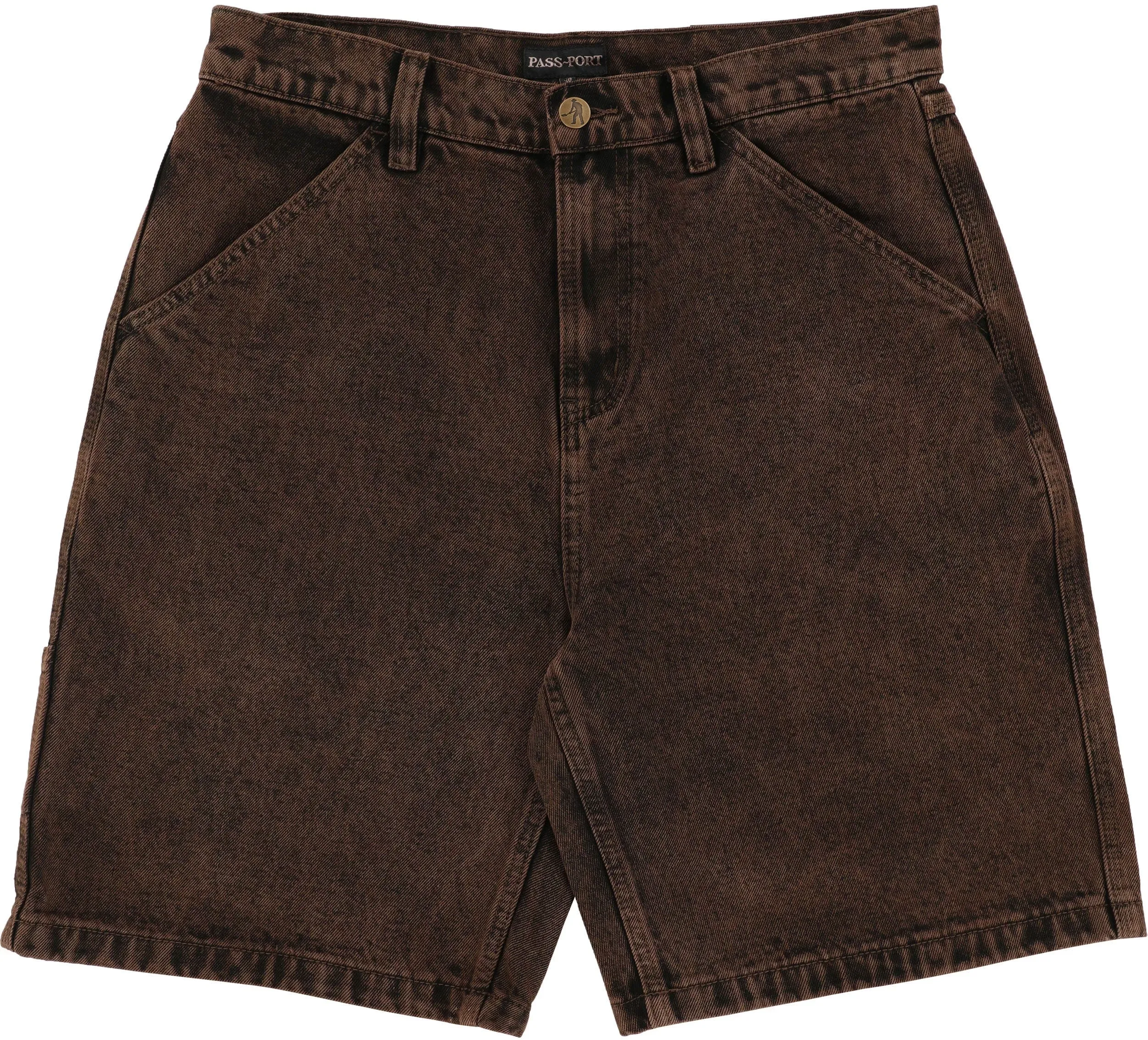 Passport Workers Club Shorts Over-Dye Brown
