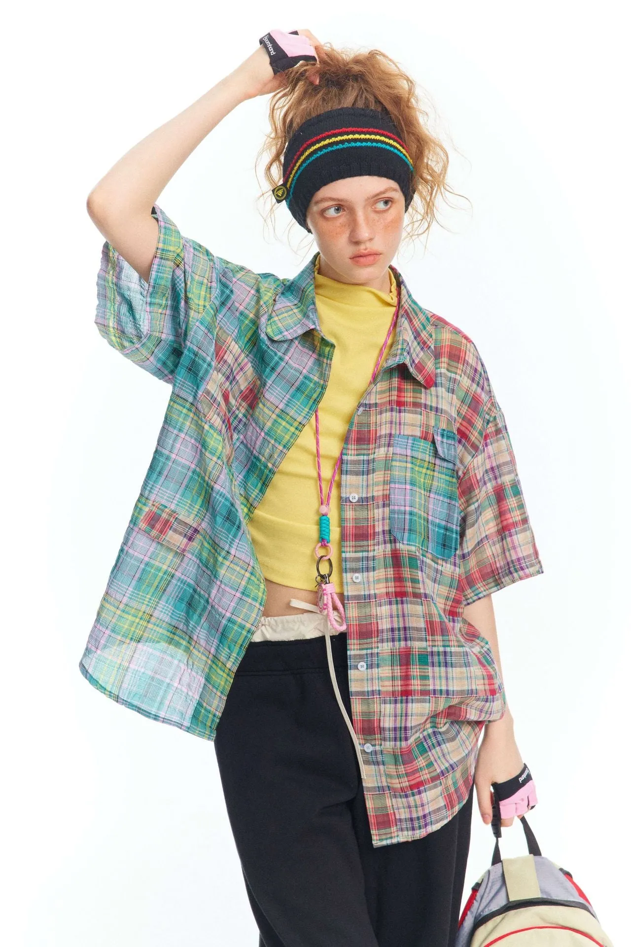 Patchwork shirt-D347 | Inspanda