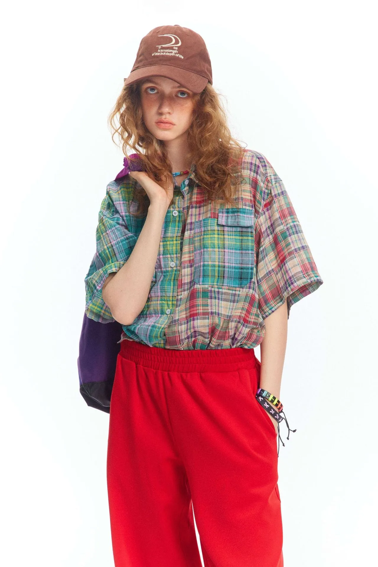 Patchwork shirt-D347 | Inspanda