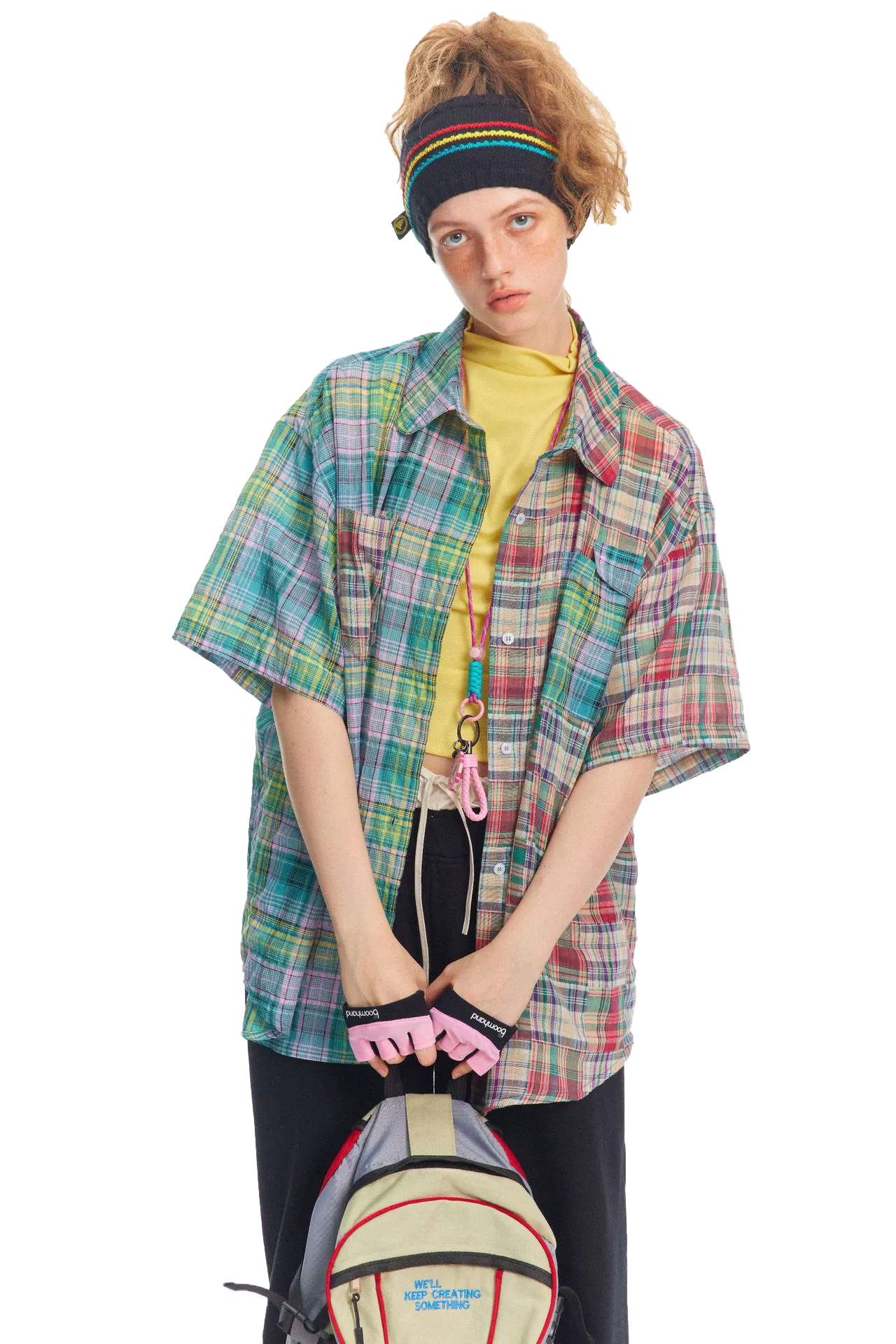 Patchwork shirt-D347 | Inspanda