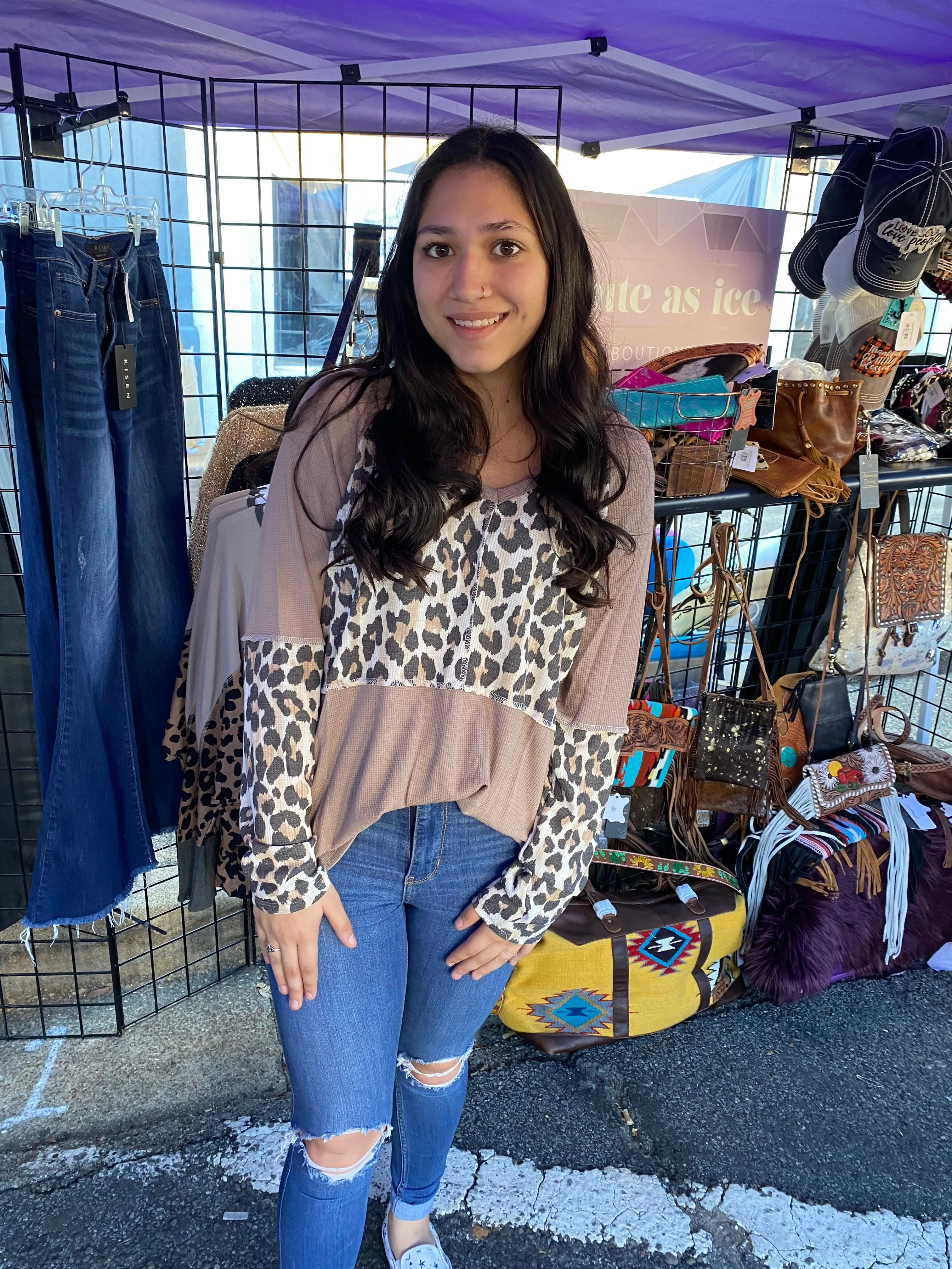 Pattern Play Top: Mocha Mix