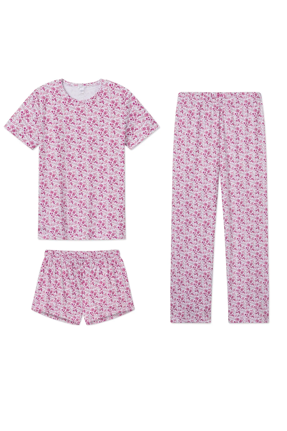Pima Crew Bundle in Dahlia Garden Floral