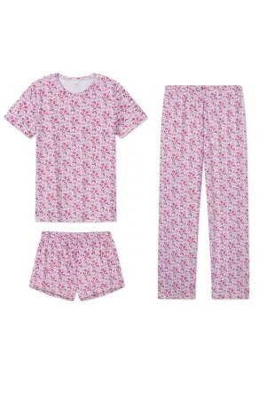 Pima Crew Bundle in Dahlia Garden Floral