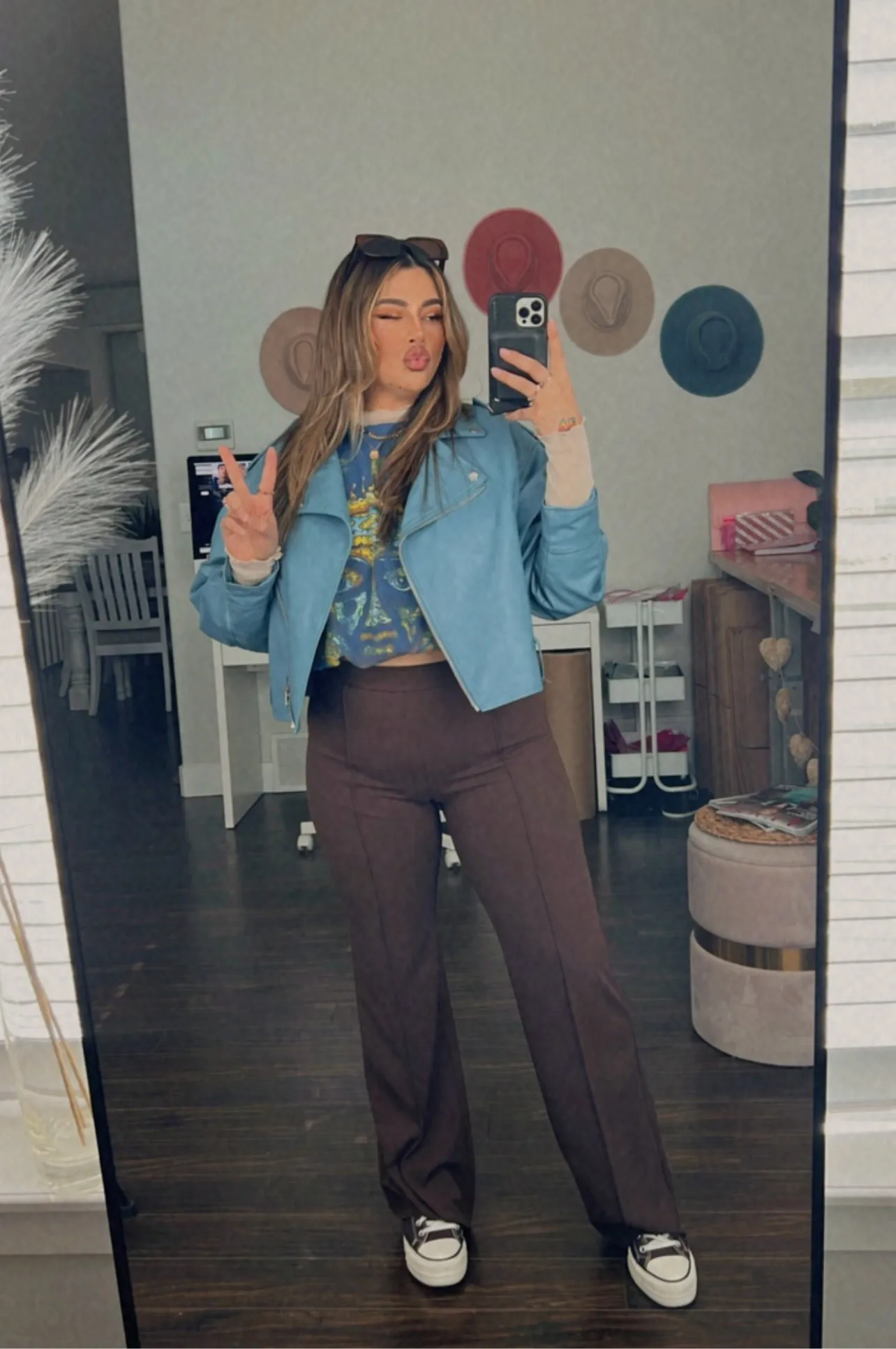 Pin Tuck high rise flare pants (3 COLORS)