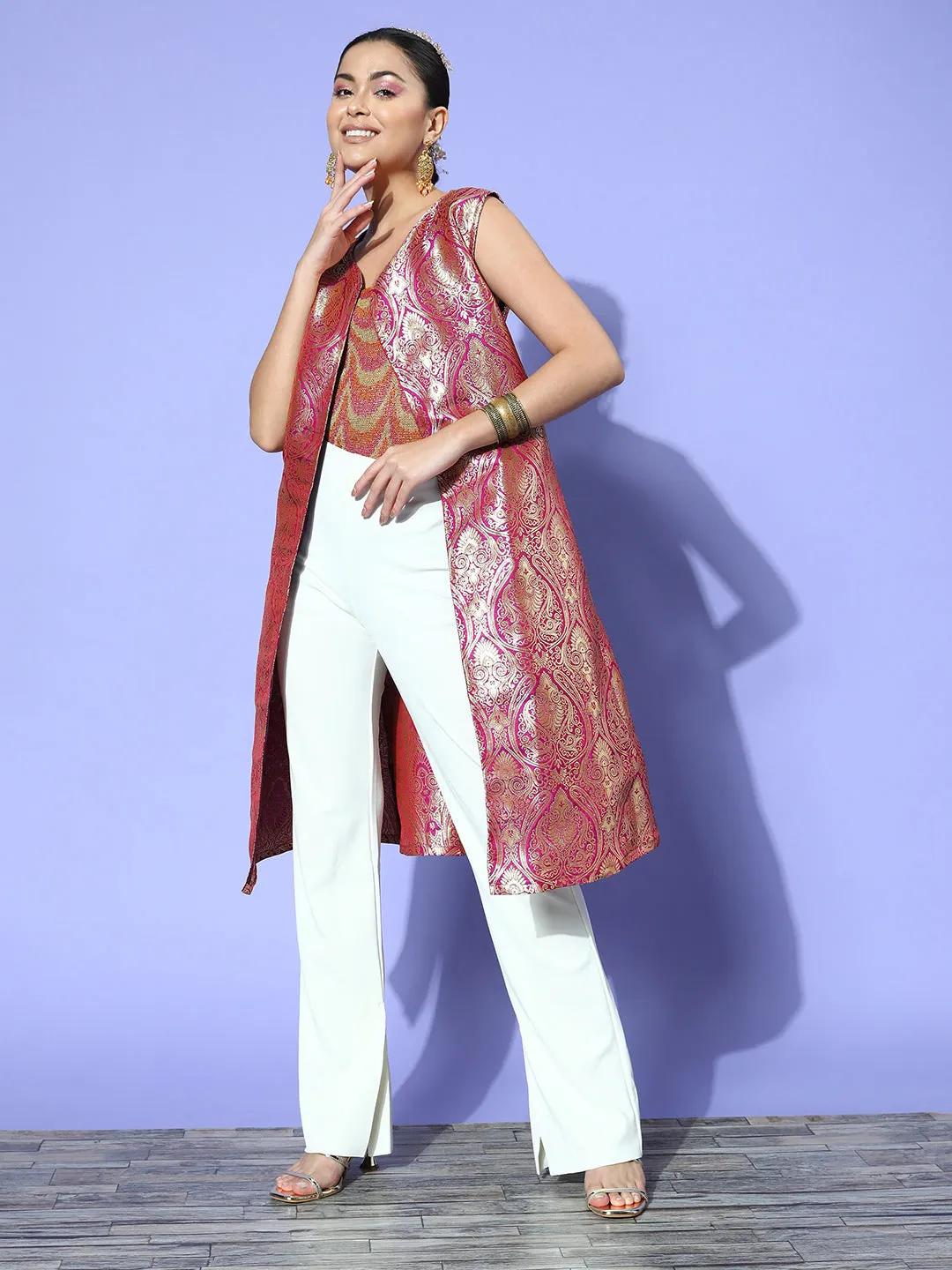 Pink Brocade Jacket