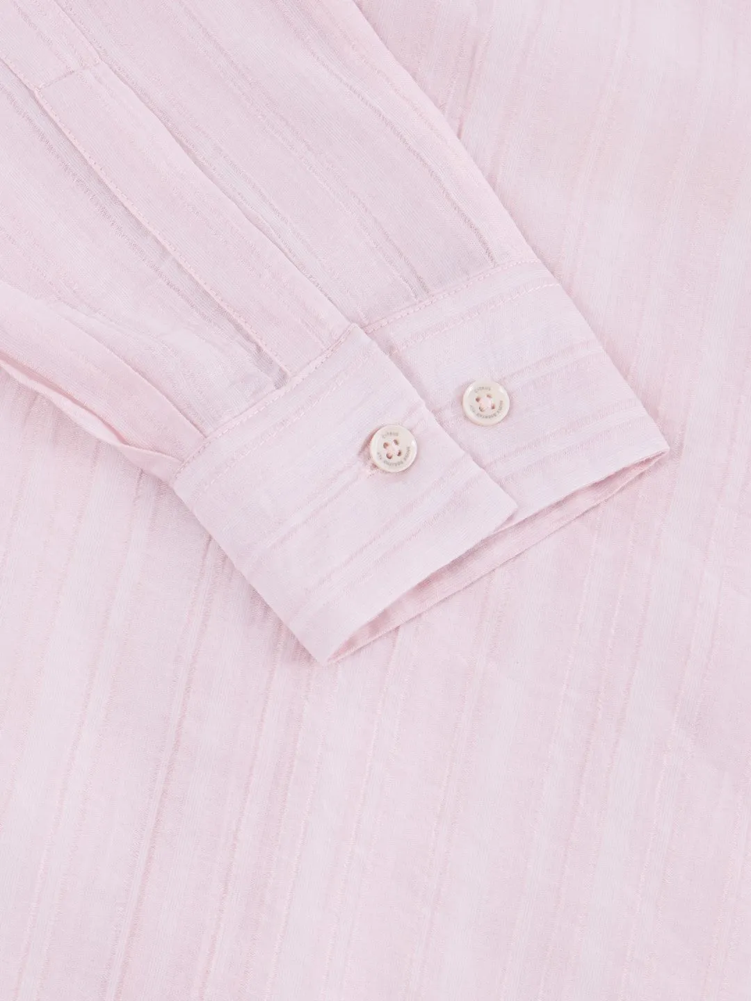 Pink Striped Slim Fit Shirt