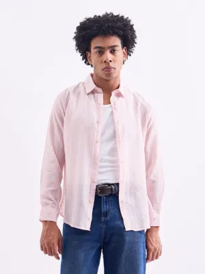 Pink Striped Slim Fit Shirt