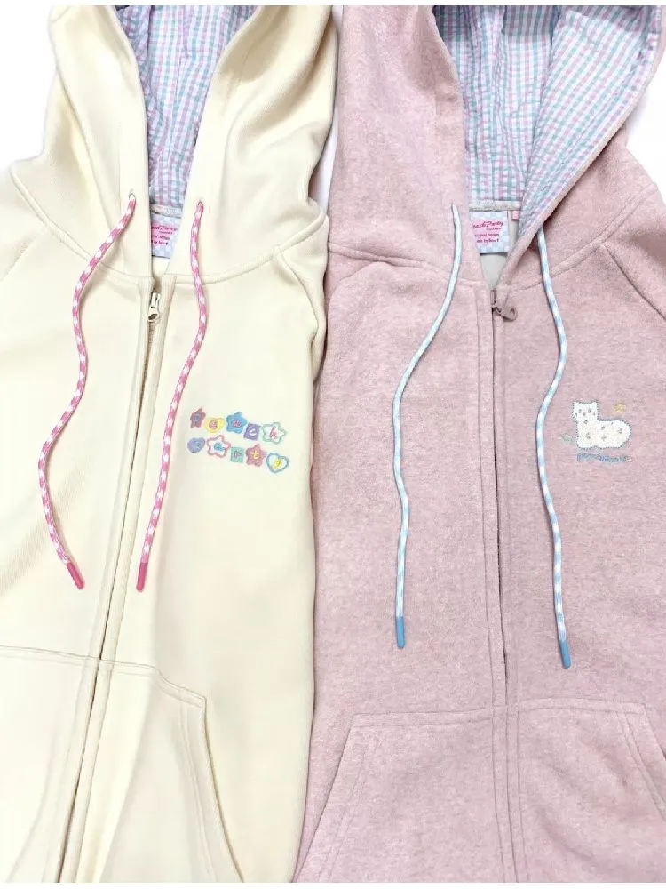 pink sweater loose casual cardigan