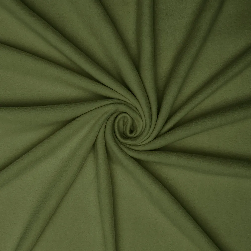 Plain Polar Fleece Olive Green 140cm