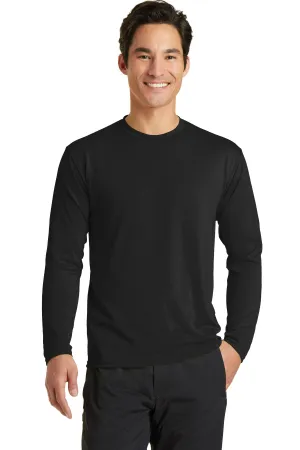 Port & Company Long Sleeve Performance Blend Tee. PC381LS Jet Black