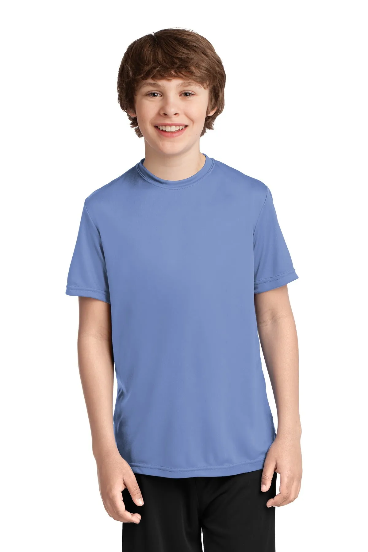 Port & Company Youth Performance Tee. PC380Y Carolina Blue