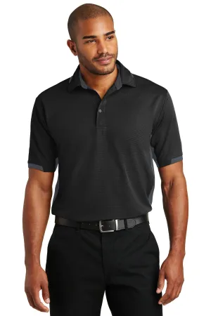 Port Authority Dry Zone Colorblock Ottoman Polo. K524 Black/ Iron Grey
