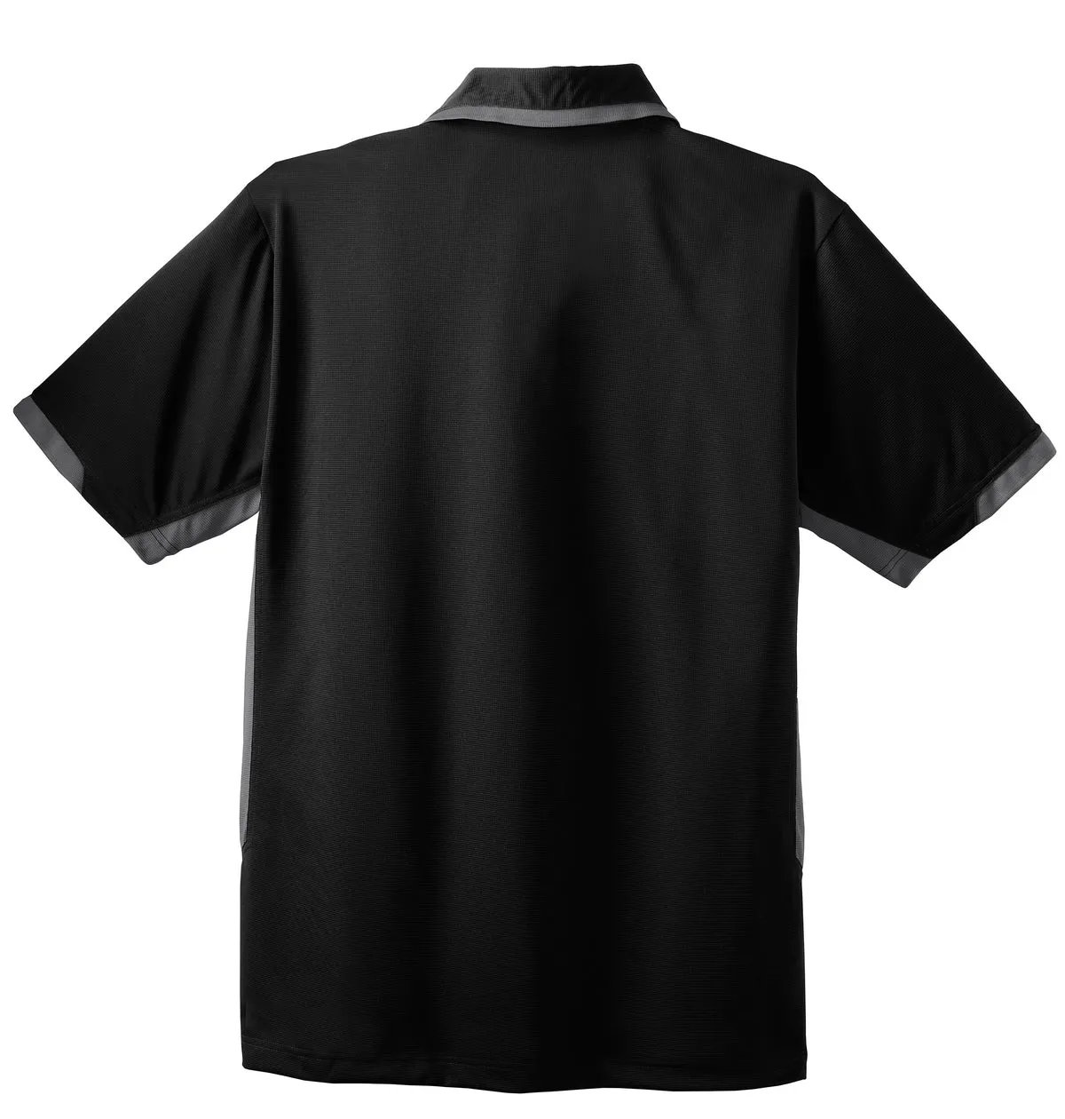 Port Authority Dry Zone Colorblock Ottoman Polo. K524 Black/ Iron Grey